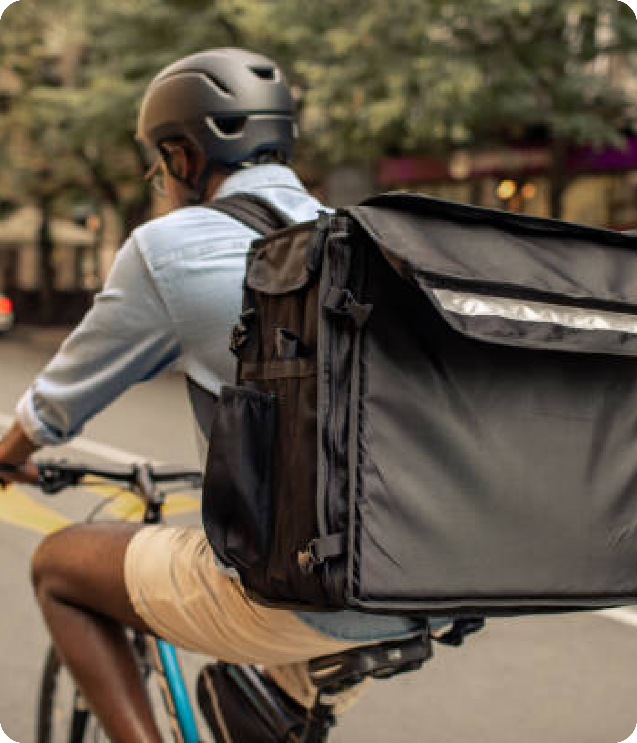 person riding bicycle